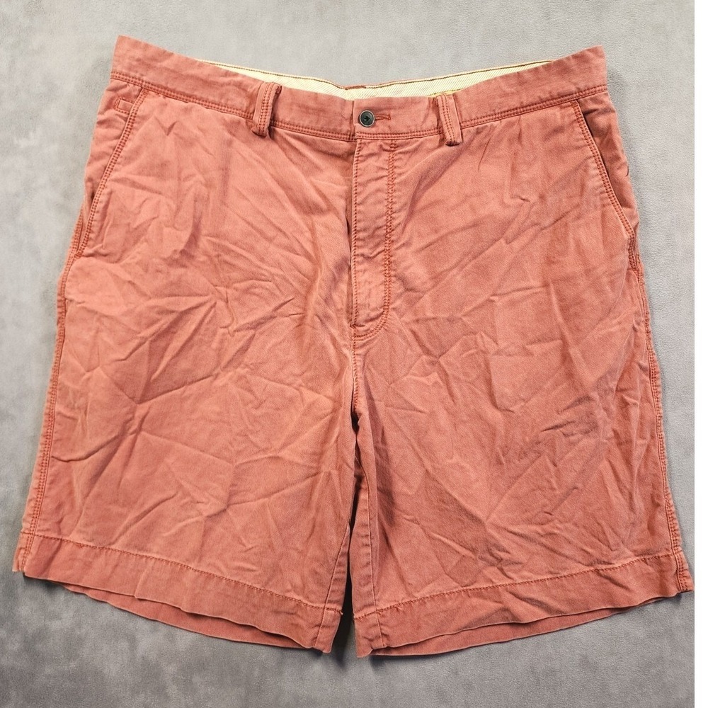 Tommy Bahama Chino Shorts Mens 38 Coral Tencel Lyocell Blend 9" Golf Performance